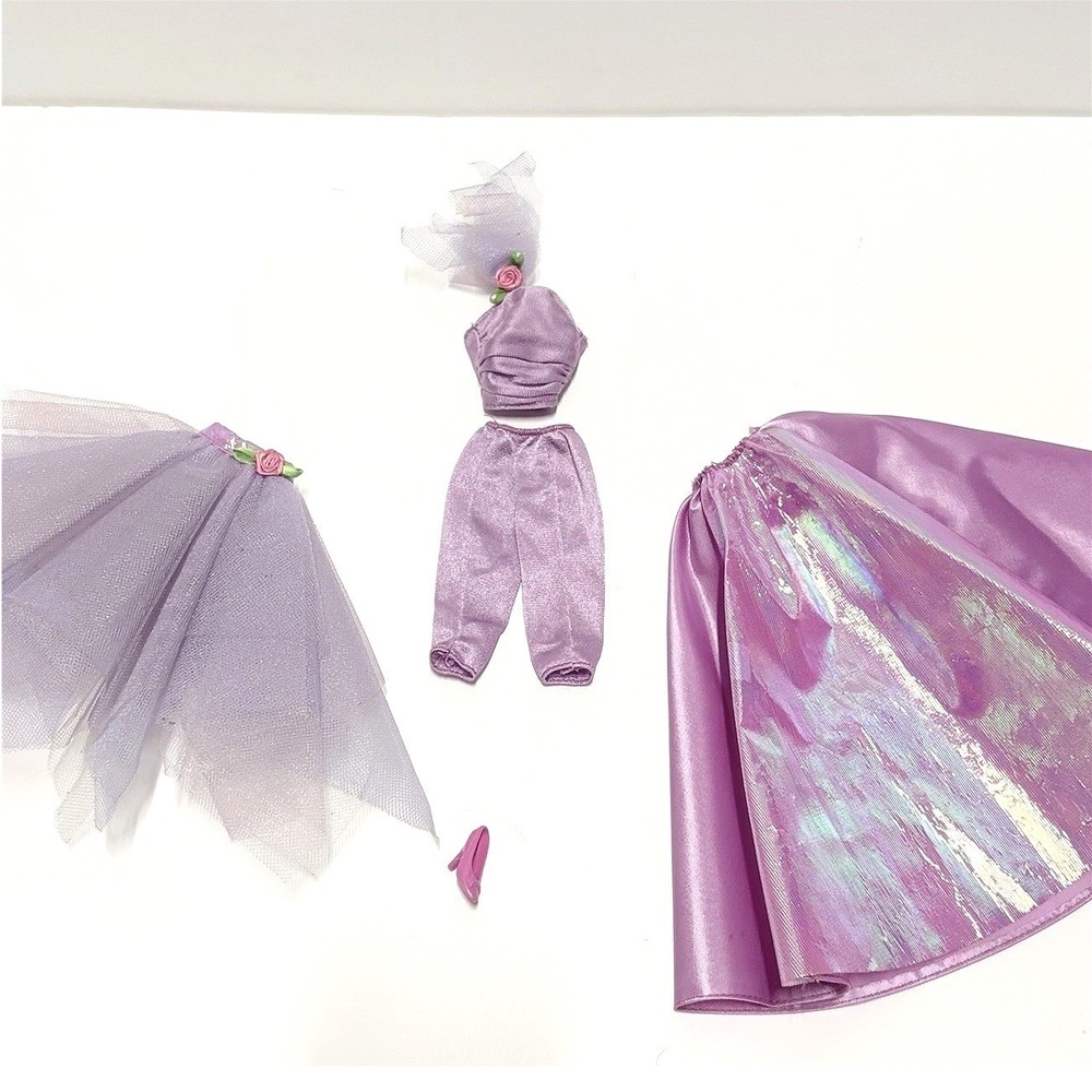 Barbie Vintage 1989 Dance Magic Lavender‎ Fashion Dress Gown Set Mattel #7393